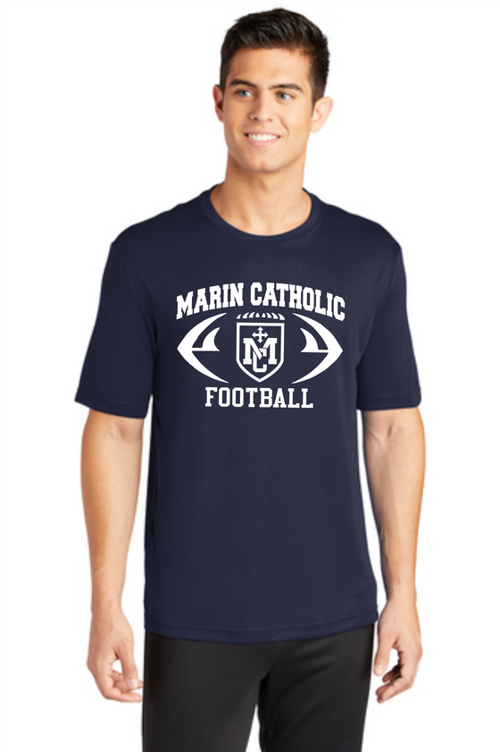 Marin Catholic Football Navy Workout T-Shirt