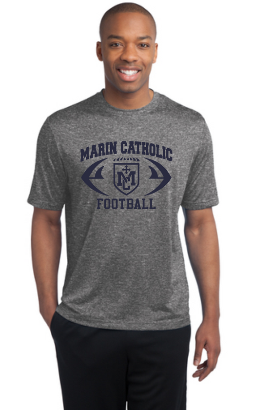 Marin Catholic Football Grey Workout T-Shirt