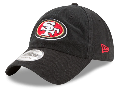 New Era 49ers Adjustable Hat-Black